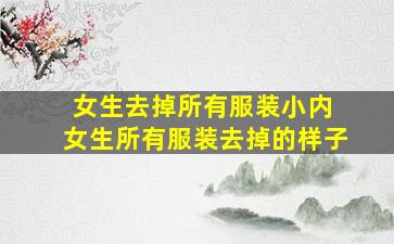 女生去掉所有服装小内 女生所有服装去掉的样子